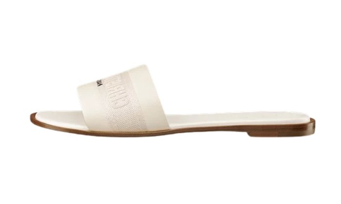 Pelle di vitello e cotone ricamato bianchi Pelle di vitello e cotone ricamato bianchi