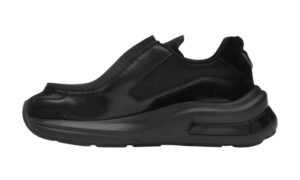 Brushed Leather Sneakers Bike Fabric Suede