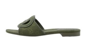 Ciabatta Con Logo G Intrecciate Verde