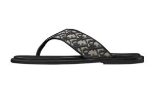 Sandalo infradito Alias Jacquard Oblique beige e nero