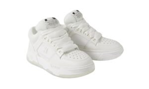 Mesh and Leather Sneakers